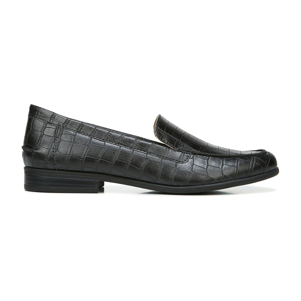 Damskie mokasyny Margot czarne gator wygodne wsuwane eleganckie