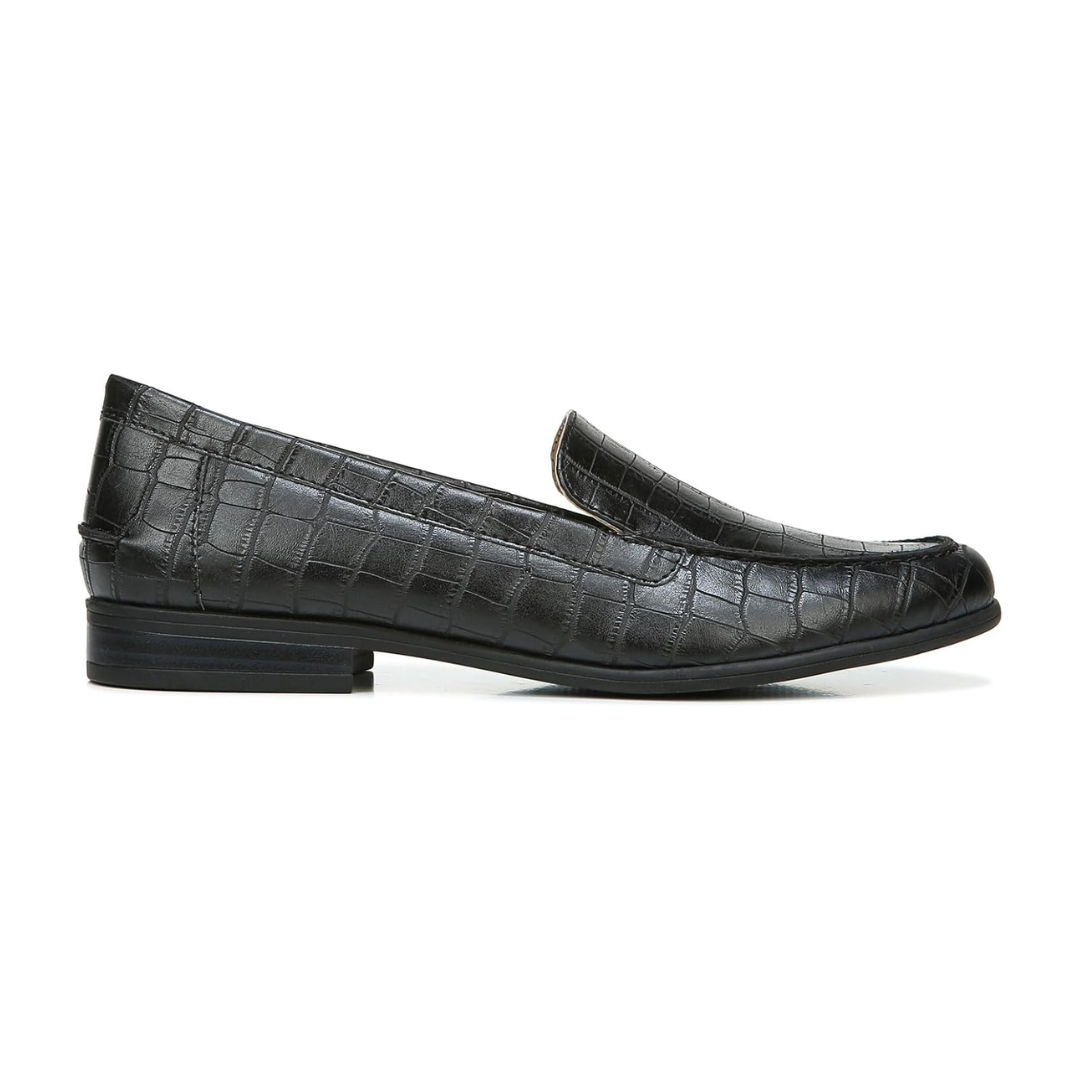 Damskie mokasyny Margot czarne gator wygodne wsuwane eleganckie