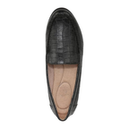 Damskie mokasyny Margot czarne gator wygodne wsuwane eleganckie